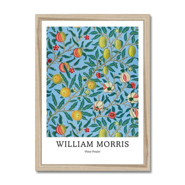 Buy William Morris framed prints in A2, A3 and A4 sizes from Arty Stuff, the Wall Art Store. Morris's vintage nature-inspired green, yellow, blue and red Four Fruits bold, colourful framed print design is a great gift for people who love their home, to add a pop of colour, and as a gift for mums, sisters and friends. Available in black, natural and white frames.