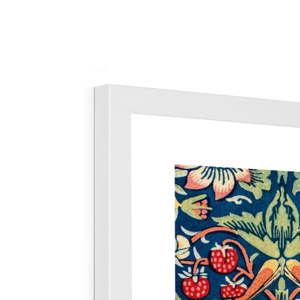 Buy William Morris framed prints in A2, A3 and A4 sizes from Arty Stuff, the Wall Art Store. Morris's vintage nature-inspired green, blue and red Strawberry Thief framed print design is a great gift for people who love their home, to add a pop of colour, and as a gift for mums, sisters and friends. Available in black, natural and white frames.