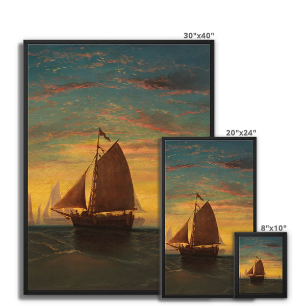 Boston Harbour Framed Canvas
