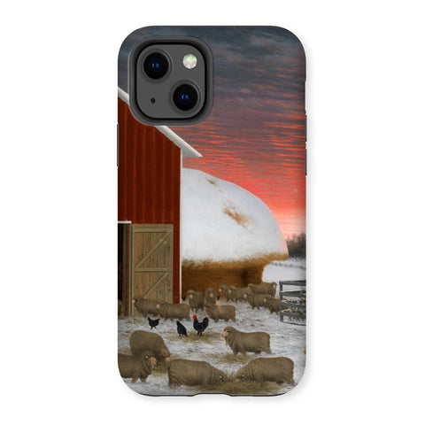 Barnyard in Winter Tough Phone Case