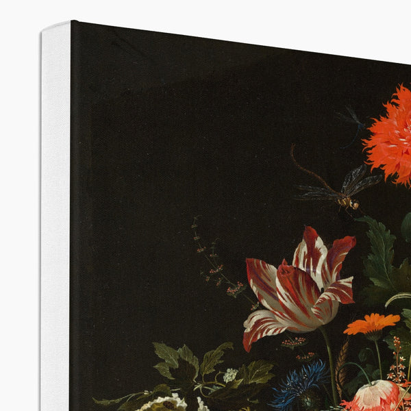 Vintage Metal Vase Flowers Canvas